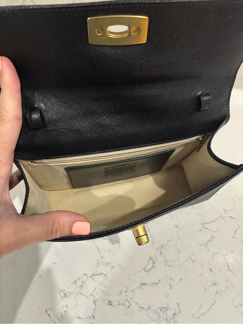 Coach 1999 Gramercy 7006 Italy cross grain black Kelly style top handle bag - Picture 6 of 11